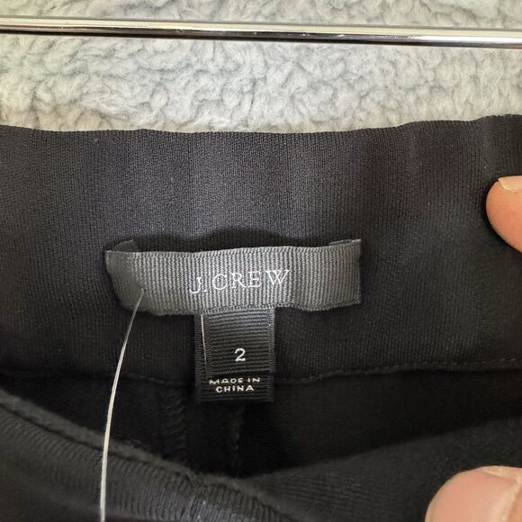 J.CREW Pants Womens 2 Black Wide Leg Pleated In Matte Casual NWT - Picture 4 of 12